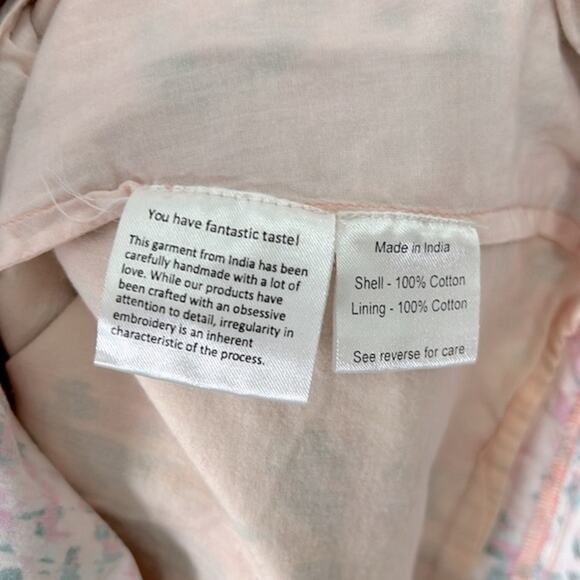 Rococo Sand Mimi Wrap Dress Pink Long Sleeve Mini Ruffle XS - Picture 3 of 10